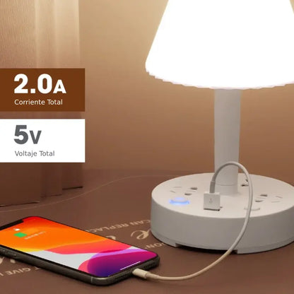 Velador LED con puerto USB